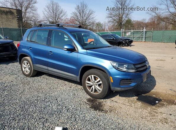 WVGBV7AX2HW502060 2017 VOLKSWAGEN TIGUAN Синий Передняя правая четверть