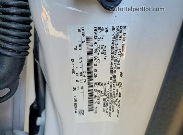1FADP3F29HL283831 2017 FORD FOCUS White Вид наклейки з VIN-кодом