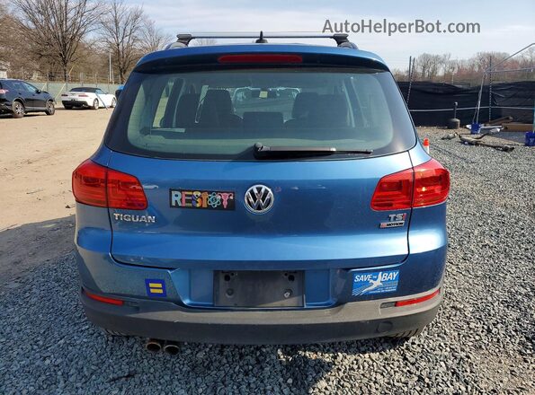 WVGBV7AX2HW502060 2017 VOLKSWAGEN TIGUAN Синий Вид сзади