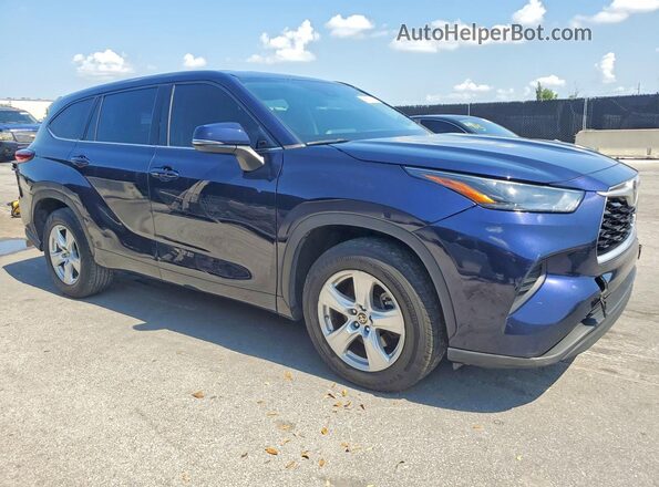 5TDCZRAH7NS546164 2022 TOYOTA HIGHLANDER Blue Front view
