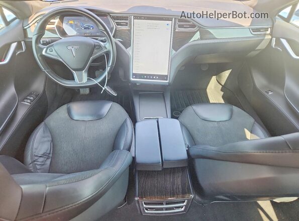 5YJSA1E16GF148422 2016 TESLA MODEL S Синий Вид щитка приборов