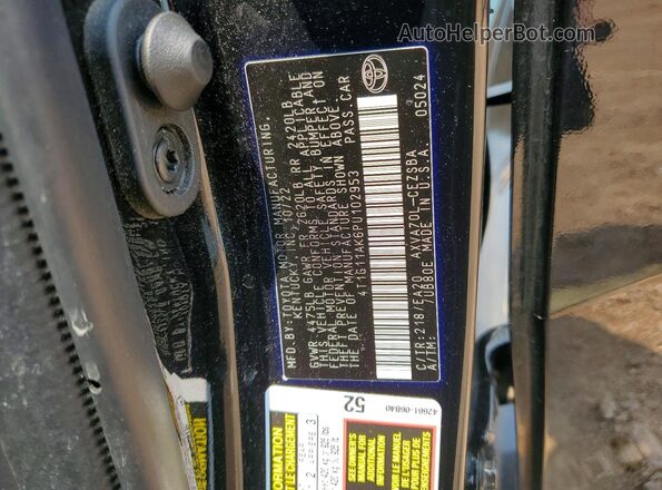 4T1G11AK6PU102953 2023 TOYOTA CAMRY Black Vista de la etiqueta del VIN