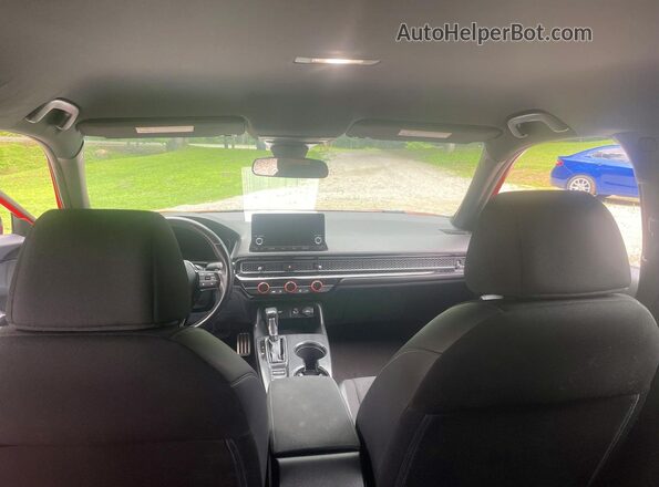 2HGFE2F59NH606346 2022 HONDA CIVIC Red Rear seats view