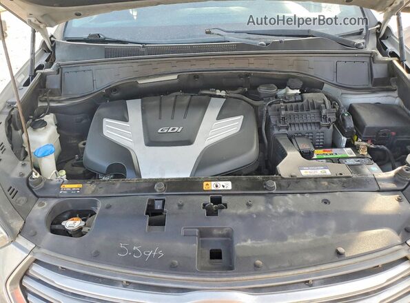 KM8SR4HF3HU181092 2017 HYUNDAI SANTA Gray Vista de la etiqueta del VIN
