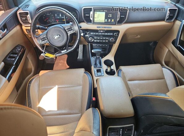 KNDPRCA66H7253836 2017 KIA SPORTAGE Black Вид щитка приладів