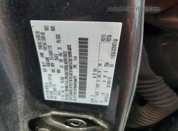 1FTEW1EP6HKE44077 2017 FORD F150 Gray Vista de la etiqueta del VIN