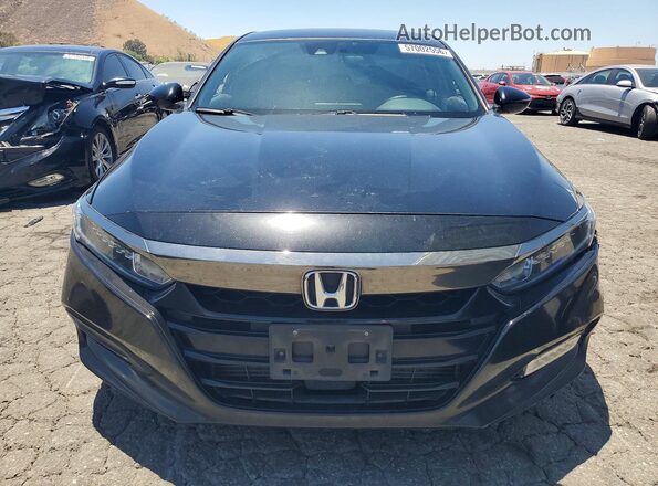 1HGCV1F37JA149010 2018 HONDA ACCORD Black Հետևի տեսք