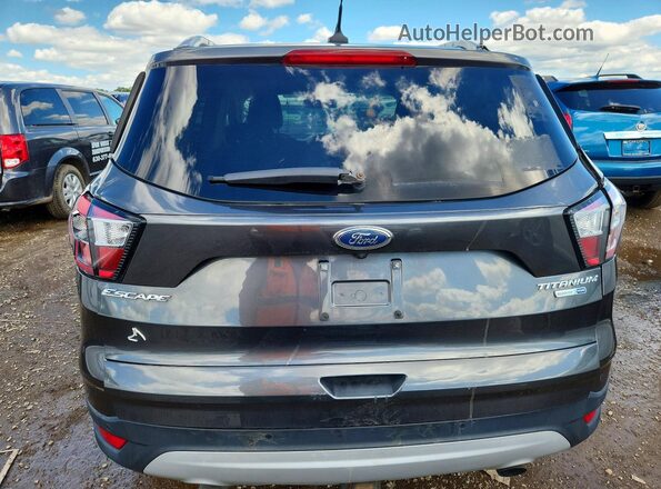1FMCU9J95JUD34890 2018 FORD ESCAPE Gray წინა სალონის ხედი