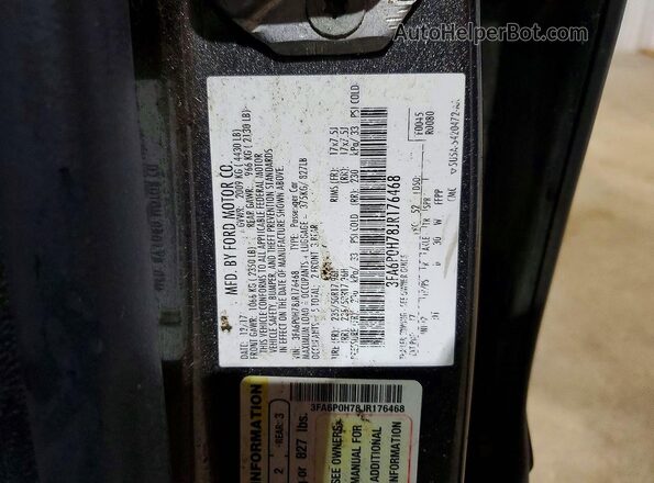 3FA6P0H78JR176468 2018 FORD FUSION Charcoal Շարժիչի բաժամունքի տեսք