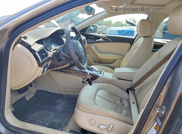 WAUGFAFC0GN048502 2016 AUDI A6 Желто-коричневый Вид салона спереди