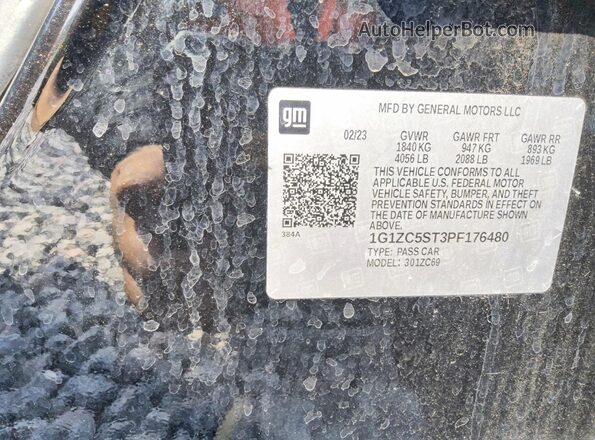 1G1ZC5ST3PF176480 2023 CHEVROLET MALIBU Black Vista de la etiqueta del VIN