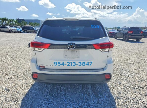 5TDZZRFH9KS304166 2019 TOYOTA HIGHLANDER White Вид салону спереду