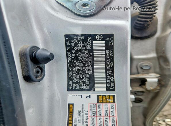 JTNK4RBE2K3011752 2019 TOYOTA COROLLA White Vista de la etiqueta del VIN