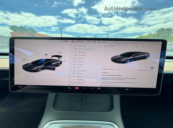 5YJ3E1EA5NF185418 2022 TESLA MODEL 3 Gray Սարքավորումների վահանակի տեսք