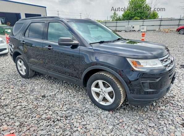 1FM5K8BH3JGC35353 2018 FORD EXPLORER Black Widok z przodu