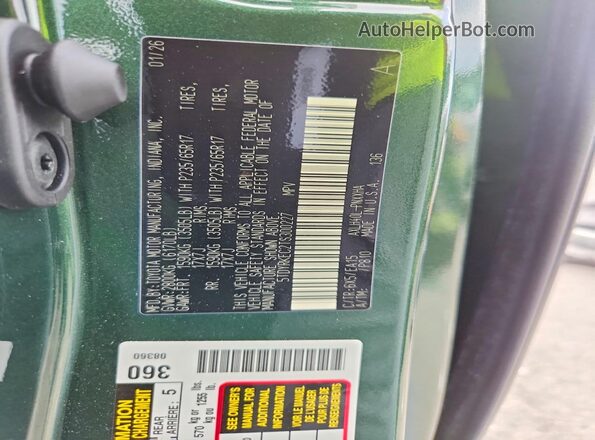 5TDYRKEC2TS300227 2026 TOYOTA SIENNA Green 