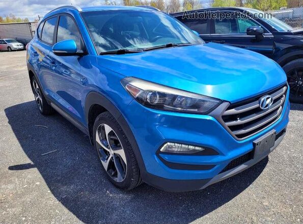 KM8J3CA2XGU213534 2016 HYUNDAI TUCSON Blue Հետևի ձախ