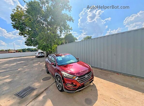 KM8J33A23GU220468 2016 HYUNDAI TUCSON Red Trasero izquierdo