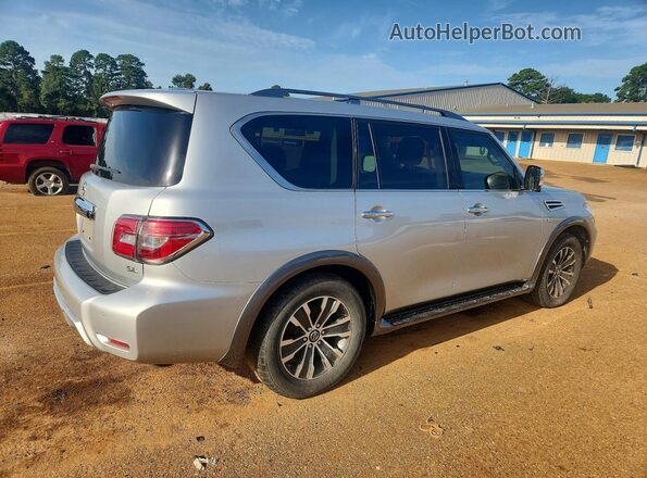 JN8AY2ND0J9056316 2018 NISSAN ARMADA Silver Delantero derecho