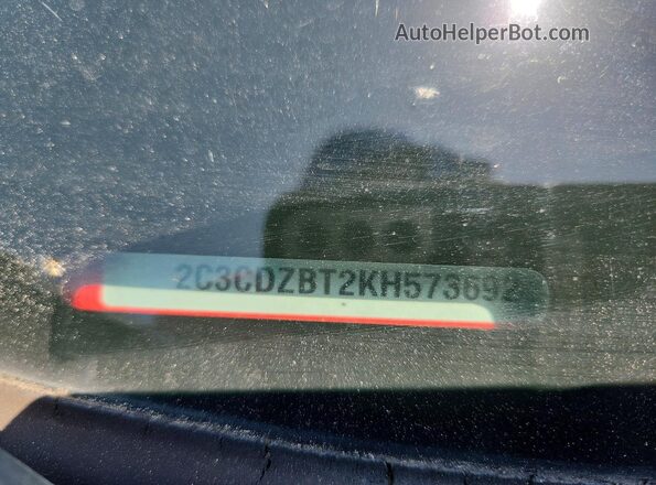 2C3CDZBT2KH573692 2019 DODGE CHALLENGER Black VIN sticker view