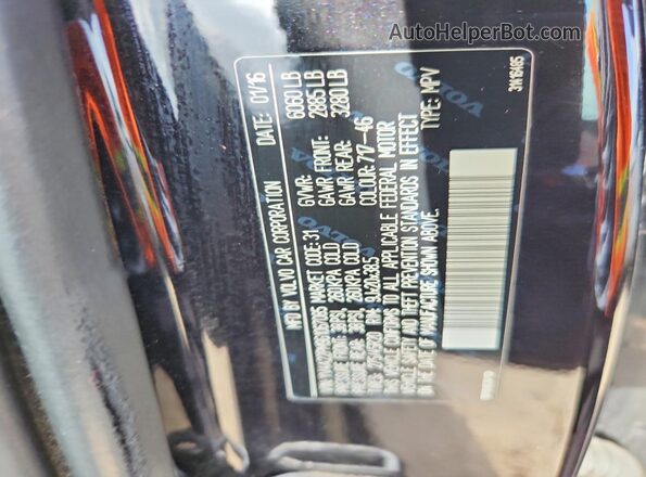 YV4A22PM9G1067085 2016 VOLVO XC90 Black Widok wnętrza 360 stopni