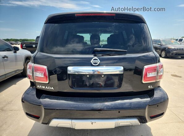 JN8AY2ND7J9057494 2018 NISSAN ARMADA Black Widok wnętrza z przodu