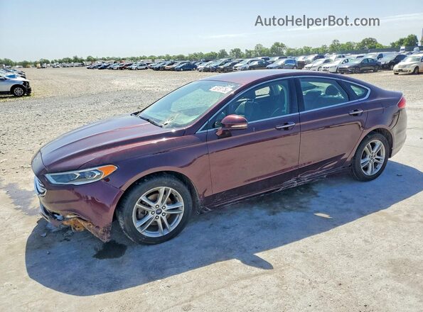 3FA6P0HD7JR202788 2018 FORD FUSION Maroon Tył lewy