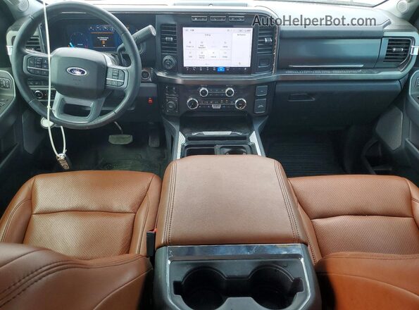 1FT8W3BMXREC60487 2024 FORD F350 White Widok zestawu wskaźników