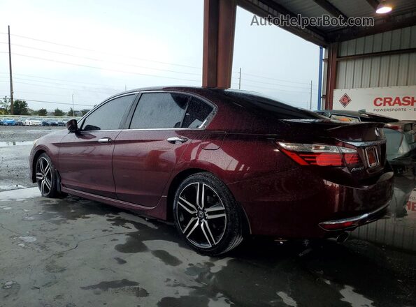 1HGCR2F53HA025791 2017 HONDA ACCORD Red Tył prawy