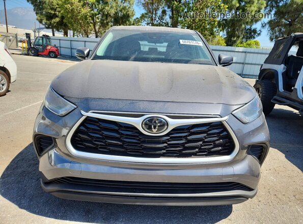 5TDCZRAH1MS039999 2021 TOYOTA HIGHLANDER Серый Вид сзади