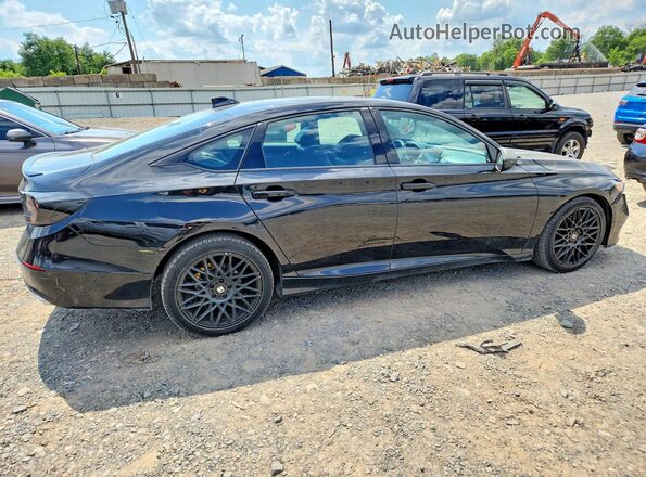 1HGCV1F33JA091980 2018 HONDA ACCORD Black Przód prawy