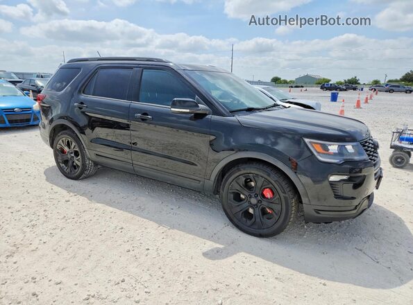 1FM5K8GT2JGB31479 2018 FORD EXPLORER Black წინა ხედი