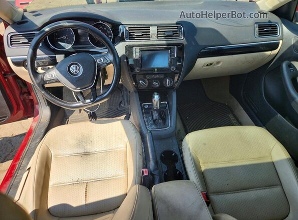 3VWL07AJ5GM323557 2016 VOLKSWAGEN JETTA Red Instrument cluster view