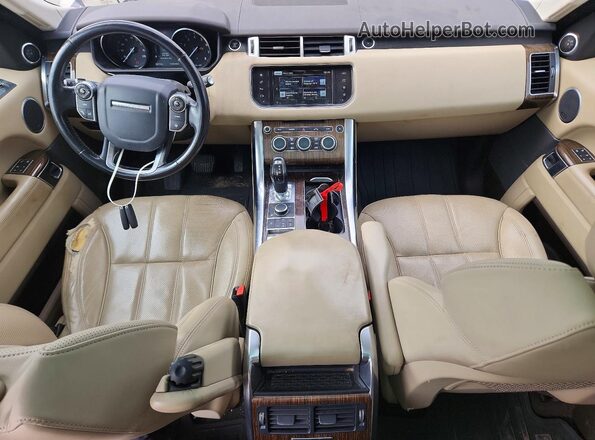 SALWR2PF2GA585585 2016 LAND ROVER RANGE Желто-коричневый Вид щитка приборов