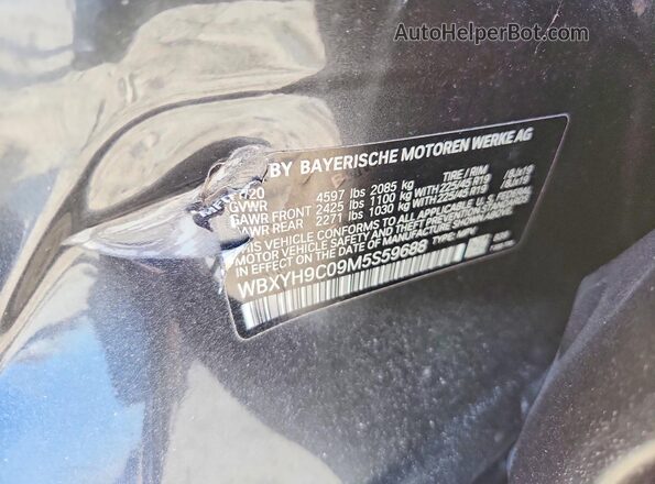 WBXYH9C09M5S59688 2021 BMW X2 Серый Вид наклейки с VIN-кодом