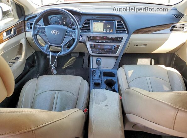 5NPE34AF4GH396955 2016 HYUNDAI SONATA White Widok zestawu wskaźników