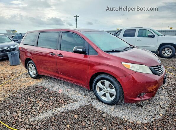 5TDZZ3DC0HS867121 2017 TOYOTA SIENNA Red Vista frontal