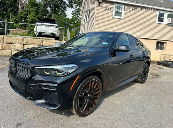5UXCY6C05N9L63884 2022 BMW X6 Black Trasero izquierdo