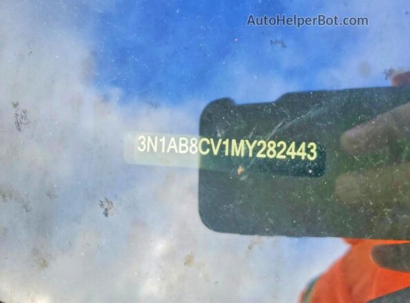 3N1AB8CV1MY282443 2021 NISSAN SENTRA Black Widok naklejki z numerem VIN