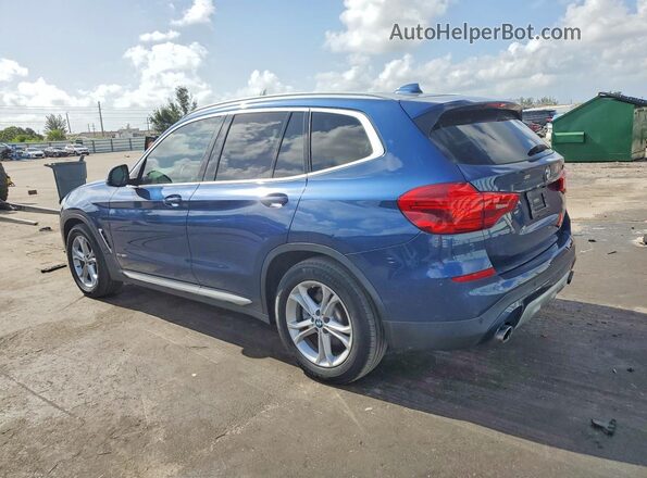 5UXTR9C5XJLD61865 2018 BMW X3 Blue Задня права чверть