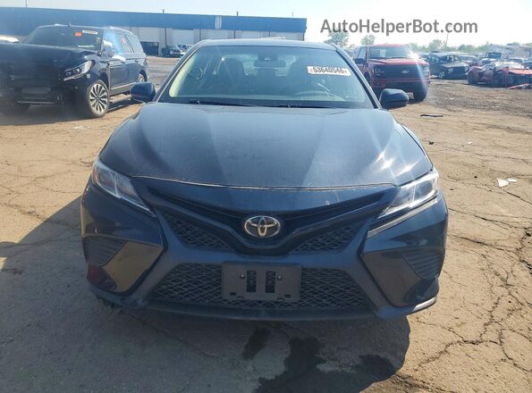 4T1B11HK7KU756160 2019 TOYOTA CAMRY Blue Вид ззаду