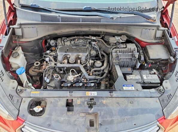 KM8SRDHFXHU220034 2017 HYUNDAI SANTA Red Vista de la etiqueta del VIN