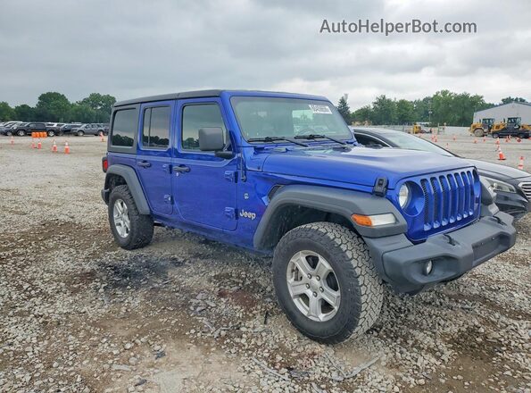 1C4HJXDN7LW129434 2020 JEEP WRANGLER Синий Вид спереди