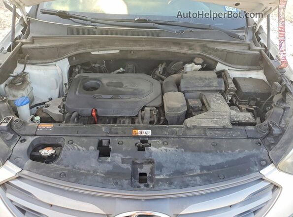 5NMZT3LB7HH033604 2017 HYUNDAI SANTA White VIN კოდის სტიკერის ხედი