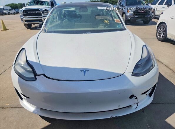 5YJ3E1EA1MF996096 2021 TESLA MODEL White Widok z tyłu