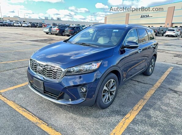 5XYPHDA51KG533285 2019 KIA SORENTO Blue Задня права чверть