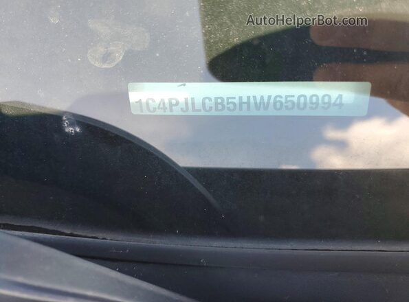 1C4PJLCB5HW650994 2017 JEEP CHEROKEE Silver VIN sticker view