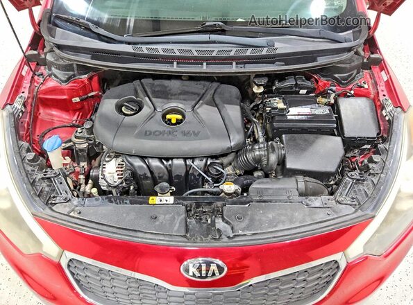 KNAFK4A64G5562377 2016 KIA FORTE Red Շարժիչի բաժամունքի տեսք