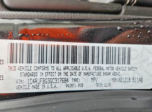 1C4RJFBG3GC317684 2016 JEEP GRAND Black Панорамний вид салону 360°