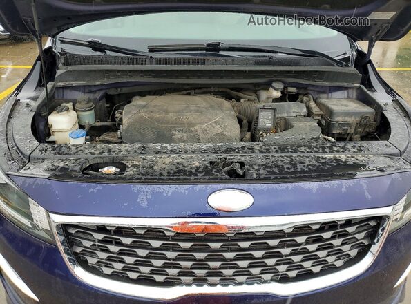 KNDMB5C19K6538516 2019 KIA SEDONA Blue Widok naklejki z numerem VIN